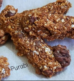 Walnuts and oats granola bar recipe
